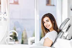 happy female dental patient