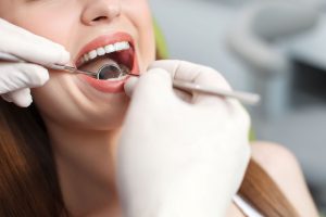 woman at dental exam