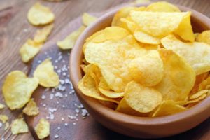 bowl of potato chips