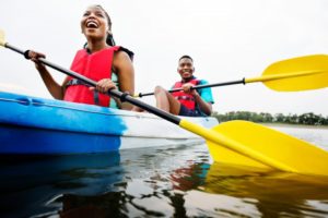 couple enjoying the lake 