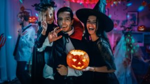 A family enjoying Halloween in Upper Arlington