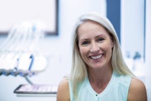 Older woman in dental office