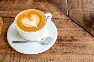 Cup of coffee. 